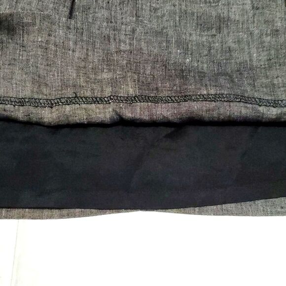 Trina Turk Trellis Lucia Dark Gray Linen Blend Cutout Waist Event Mini Dress - Picture 8 of 11